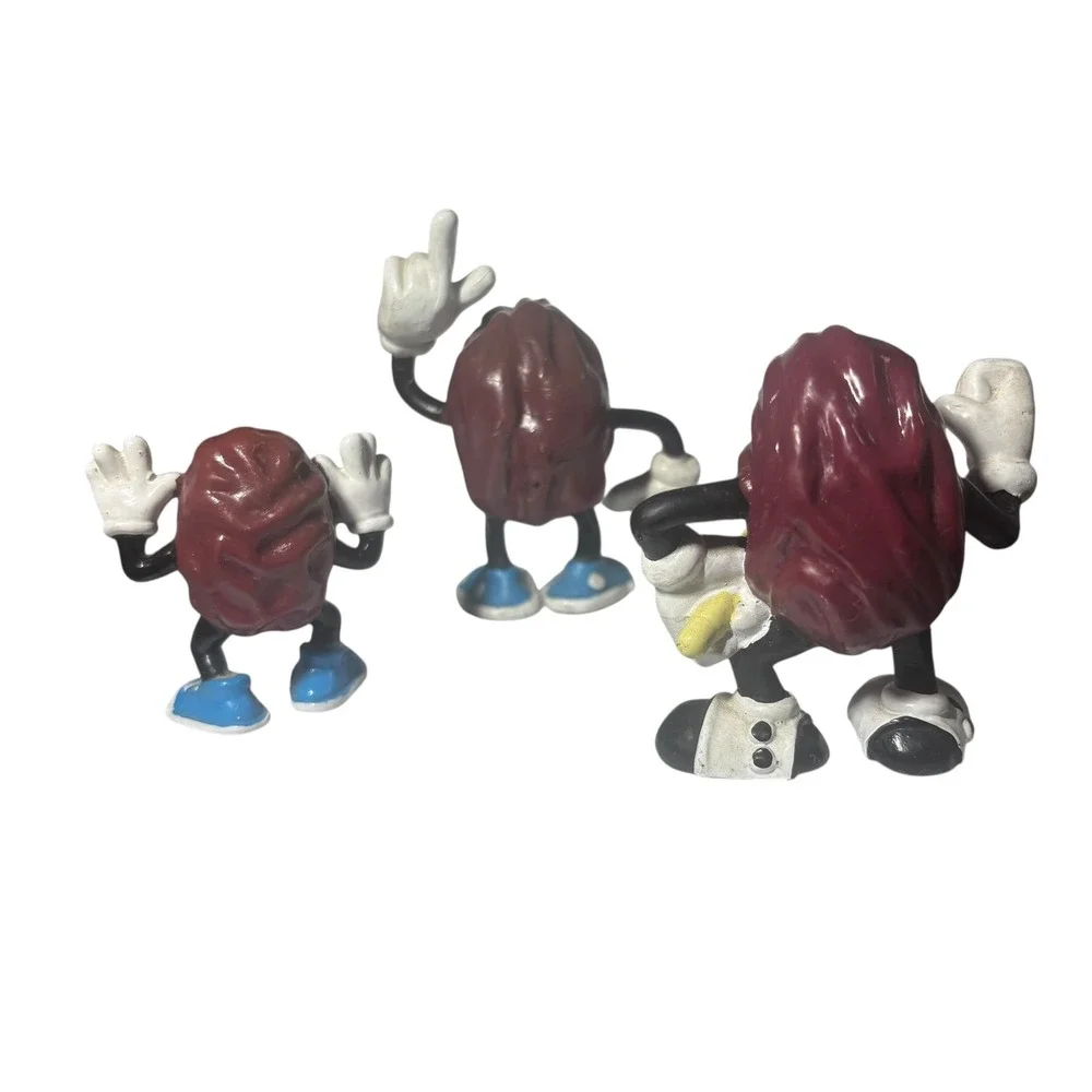 The California Raisins 1987 Calfas Set of 3‎ Figurines Vintage Collectible